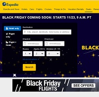 Expedia Cyber week sale