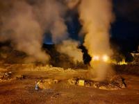 steaming thermal vents in Furnas, Sao Miguel