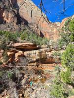 Emerald Pools within the closed canyon