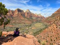 view from the Zion National Park Watchman Trail
