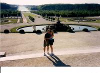 Jennifer and her husband in Europe